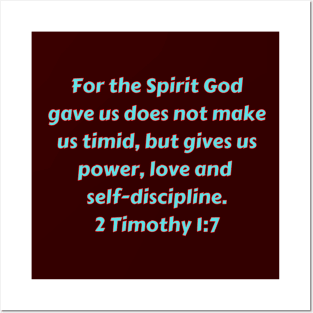 Bible Verse 2 Timothy 1:7 Posters and Art